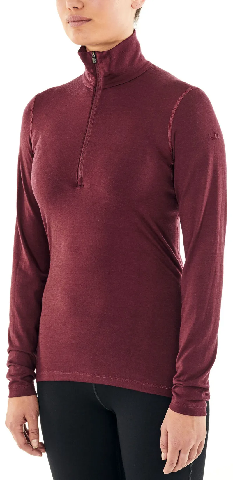 Icebreaker Womens 200 Oasis LS Half Zip Top - Redwood